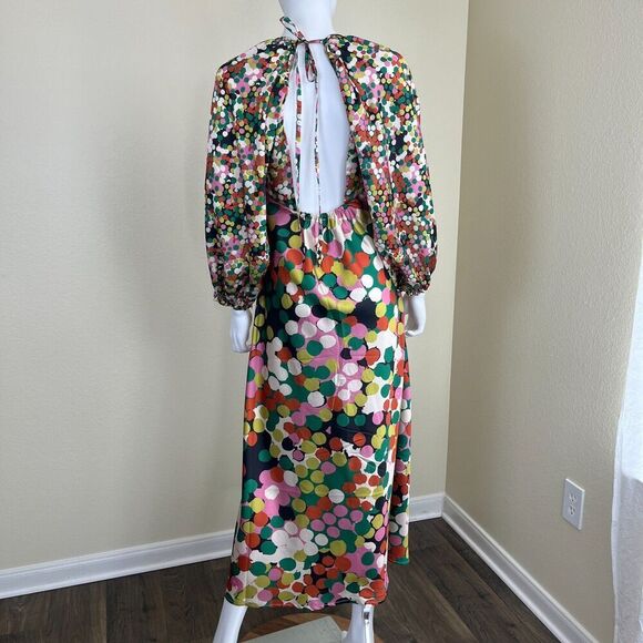 Anthropologie Porridge Women's Size S Polka Dots Maxi Dress Party Boho Vacation - Picture 17 of 17